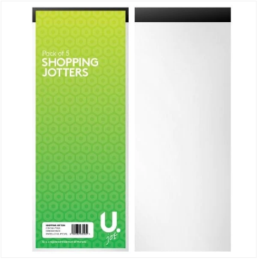 5 Pack Shopping Jotters Lined Notebooks 3” x 8”
