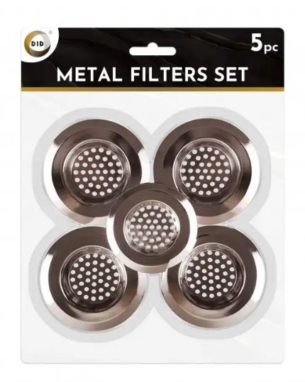 5pc Metal Filters Set