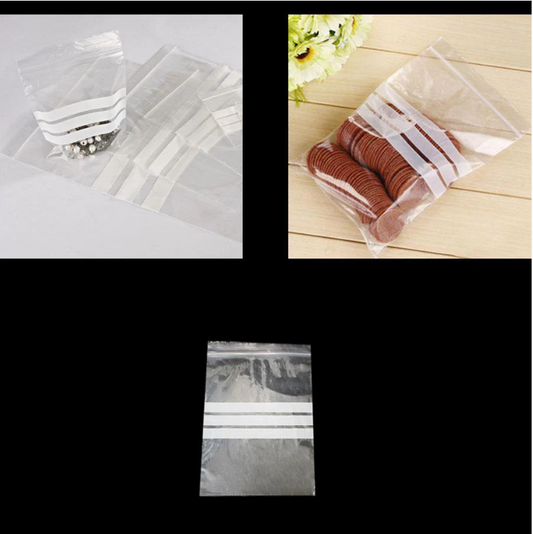 60 Pack Crystal Clear Multi Purpose Zipper Bags 55mm x 55mm