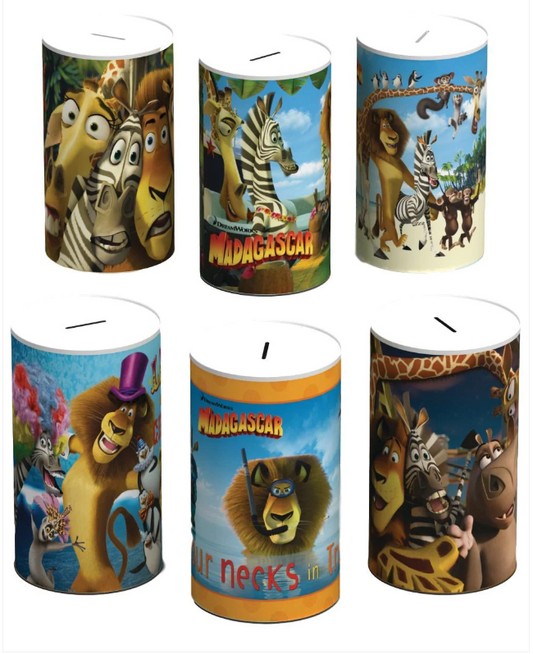 6 Assorted Style Madagascar Money Tin 145mm x 110mm