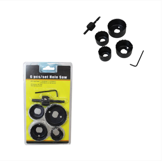6 Pack DIY Hole Saw Cutters Builders Tool Home And Garden Cutting Set