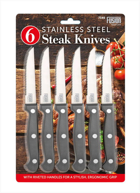 6 Pack Steak Knives Kitchen Home