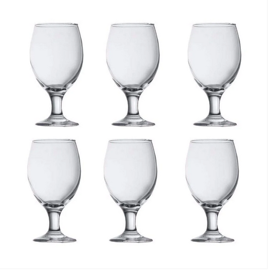 6 Pack of clear glass beer glass, drinking glass fancy beer glass 400ml