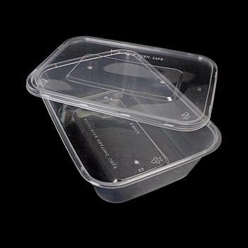 6 Rectangular Stackable Food & Meal Preparation Containers With Lids 500ml