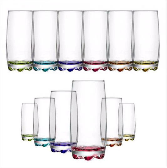 6 pcs CORAL ADORA GLASSES 13 1/4 OZ