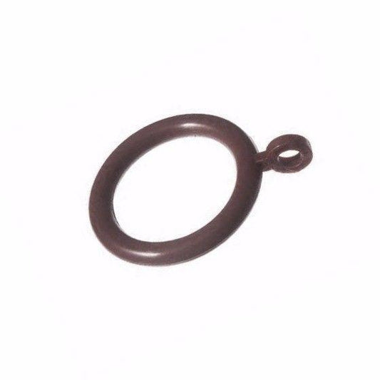 6 x Curtain Pole Rings 56mm (28mm poles) Dark Wood Pack Of 6
