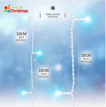 720LED Brilliant Ice White Icicle Lights