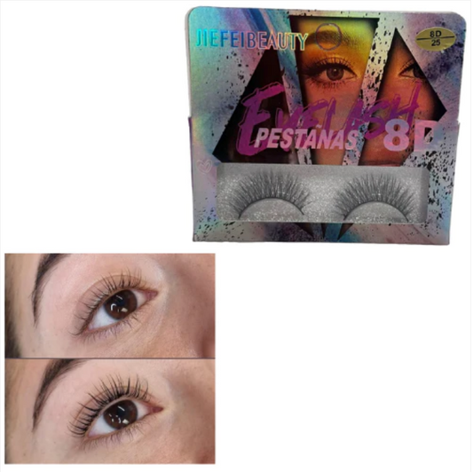 8D False Eyelashes Beauty 1 Pair