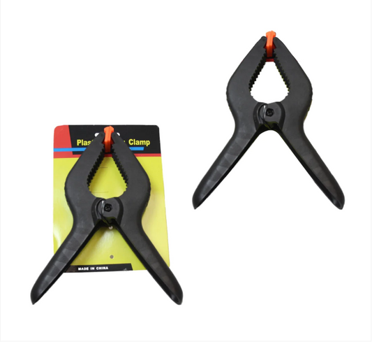 8'' Market Stall Spring Clamps Large Metal Heavy Duty Clips Black Orange 21cm