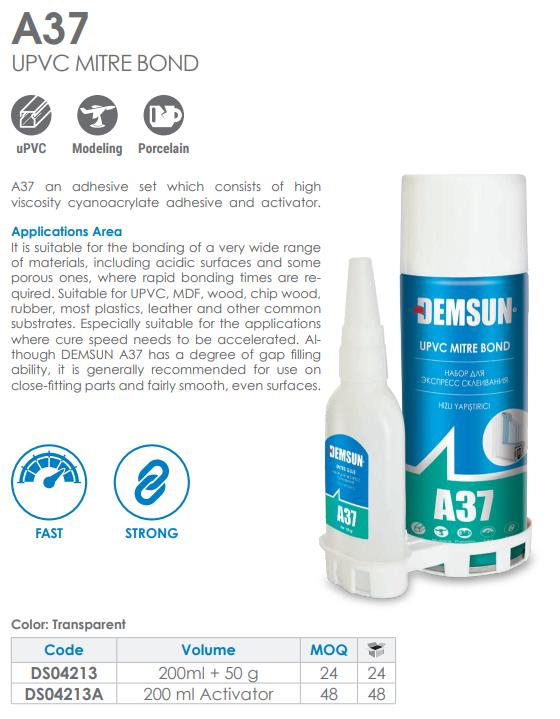 A37 UPVC MITRE BOND ACTIVATOR 200ML