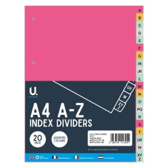 A4 A-Z Index Dividers, 20pk