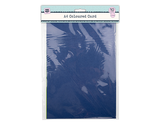 A4 Coloured Card 10 Pack