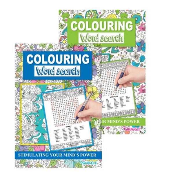 A4 Colouring Word Search Book
