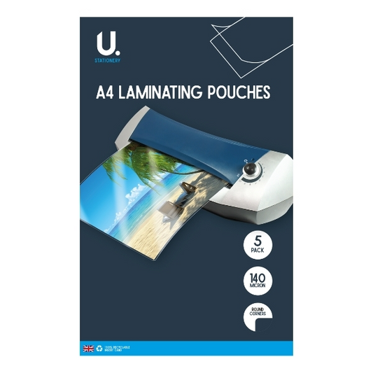 A4 Laminating Pouches, 5pk