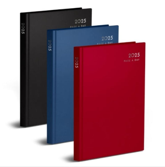 A4 Page a Day Classic Diary (Half Page Weekends) in CDU