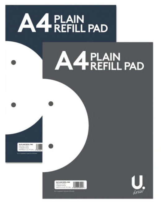 A4 Plain Refill Pad Home School Student Note Pad Refill Paper