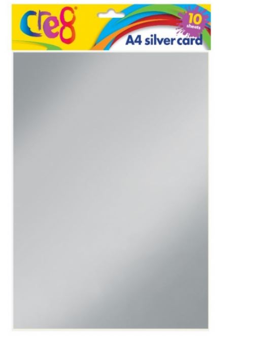 A4 Silver Card, 10 sheets