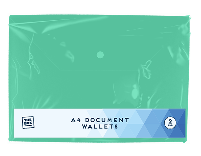 A4 Document Wallets - 2 Pack