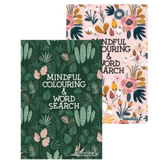 A5 Mindfulness Colouring Wordsearch Book 1 & 2