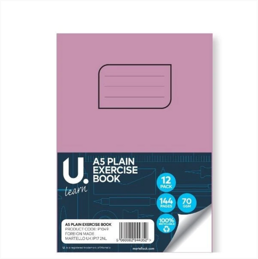 A5 Plain Exercise Book 148mmx210mm