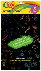 A5 Rainbow Scratch Card, 5 sheets