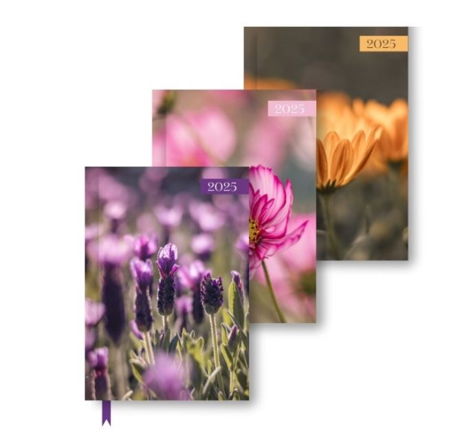 A5 WTV Patterned Diary - Flowers in CDU