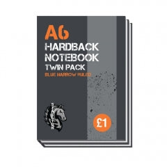 A6 Hardback Notebook 2pk