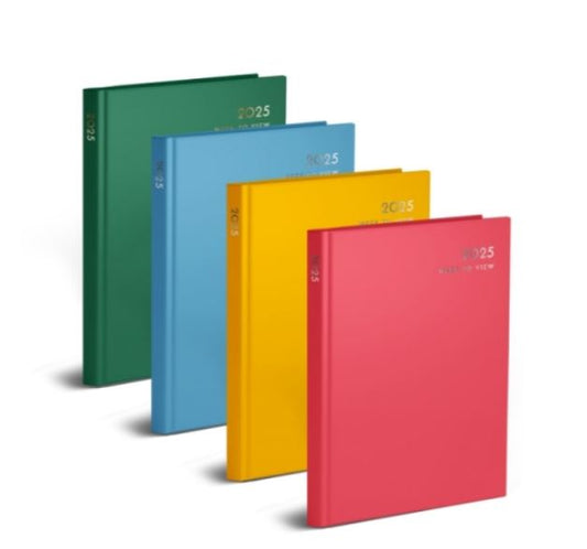 A6 Week to View Colour Block Diary in CDU