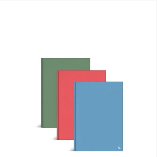 A7 Hardback Notebook Colour 3pk Assorted Colours