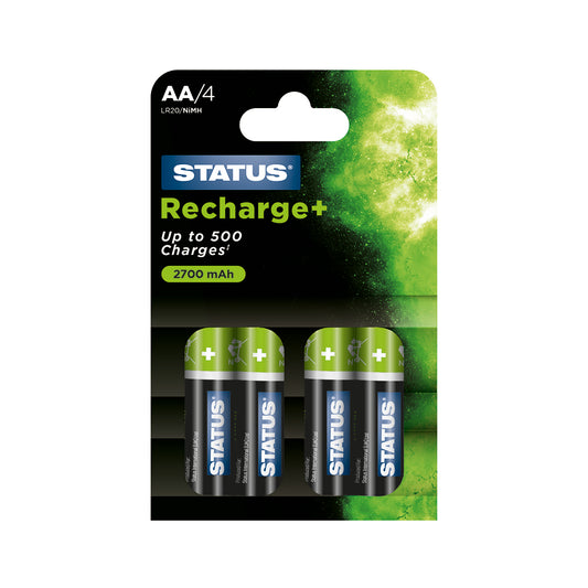 AA2700 - NiMH - Rechargeable - Batteries - 4 pk - Blister Card