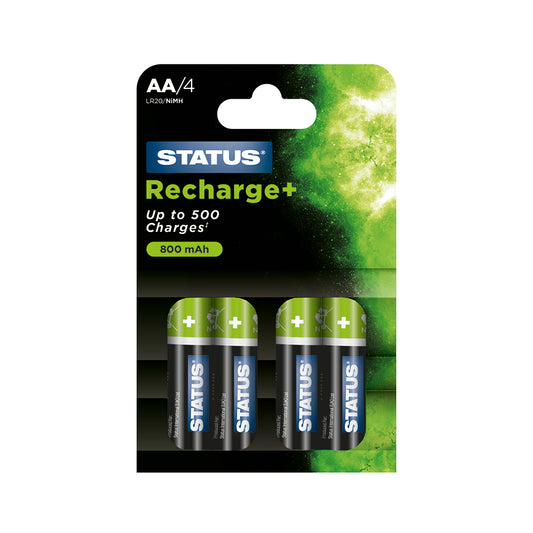 AA800 - NiMH - Rechargeable - Batteries - 4 pk - Blister Card
