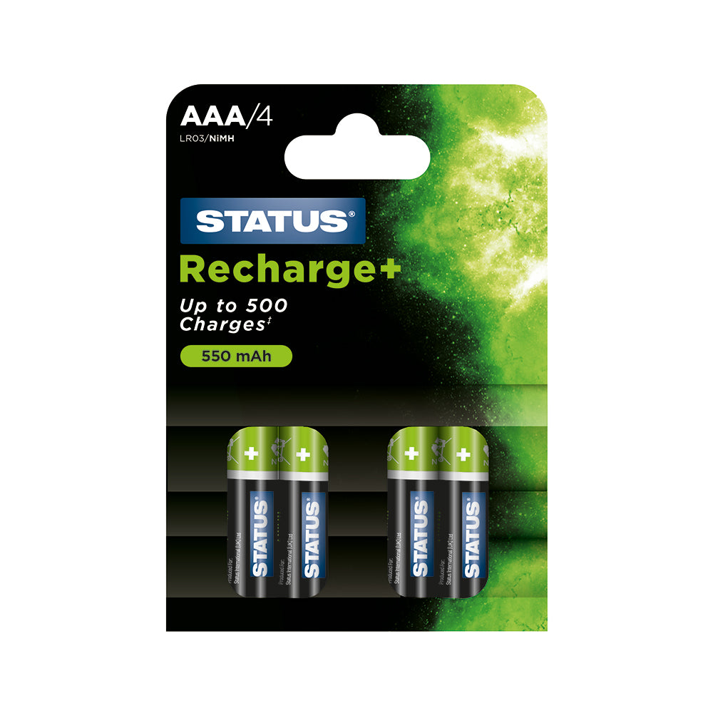 AAA550 - NiMH - Rechargeable - Batteries - 4 pk - Blister Card