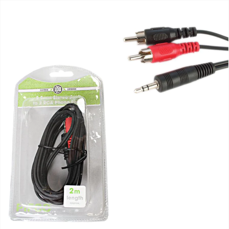 AC10 3.5mm Stereo Plug To Plug Lead 2m Length