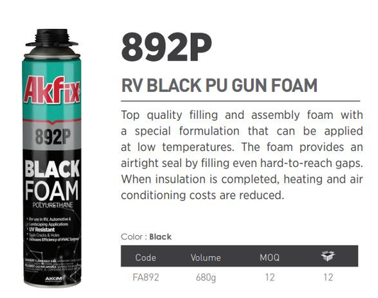 AKFIX 892P PROFESSIONAL BLACK FOAM 24 OZ