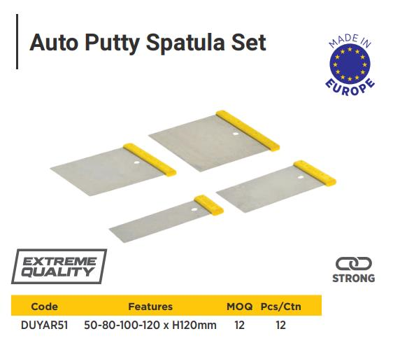 AUTO PUTTY SPATULA - 4 SET