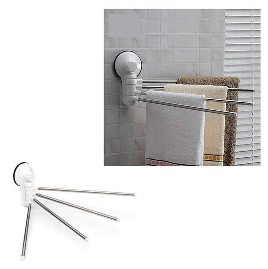 Adjustable Suction Cup Stainless Steel Bathroom Towel Bar