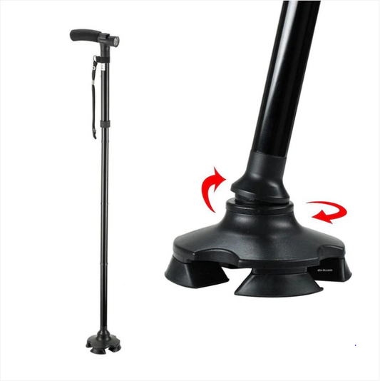 Adjustable Walking Stick 360 Turn Walking Cane Battery Operated