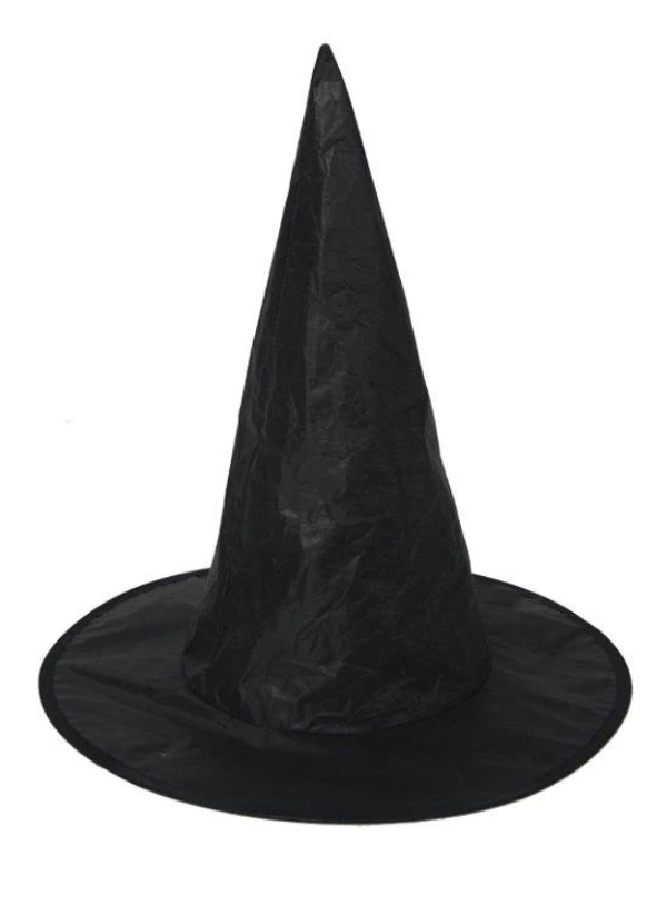Adult Black Witch Hat Halloween Fancy Dress Accessory