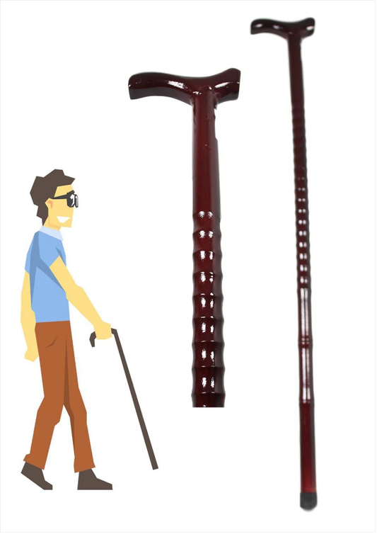 Adults Wooden Dark Brown Walking Stick High Quality 90cm