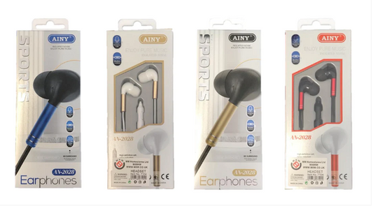 Ainy Wired Earphones AN-2028 Assorted Colours