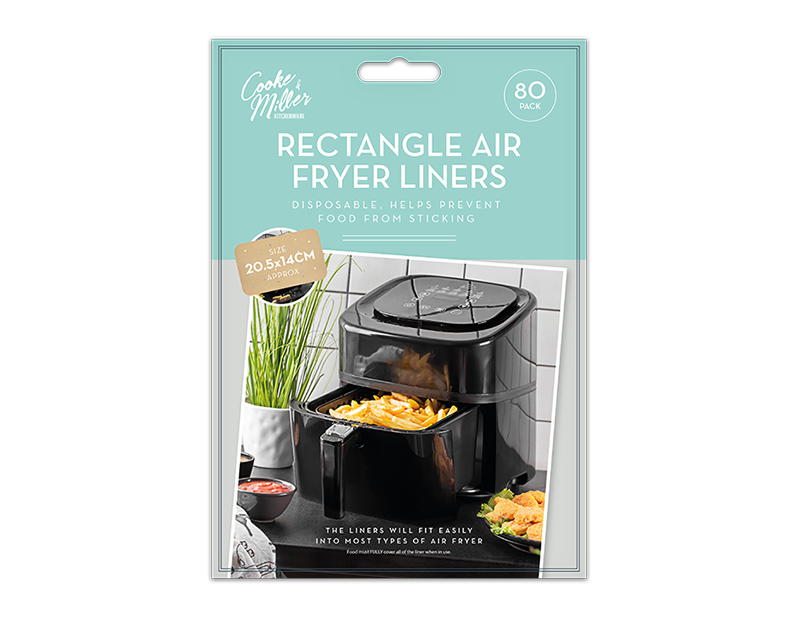 Air Fryer Sheets Rectangle 14 x 20.5cm 80pk