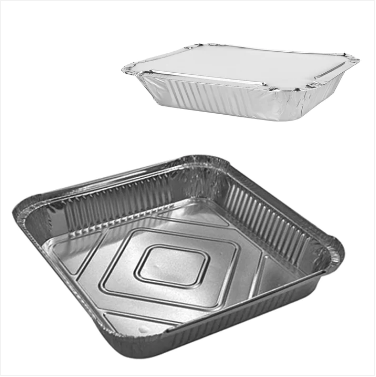 Aluminium Foil Food Roasting Tray with Lids Pack of 2
