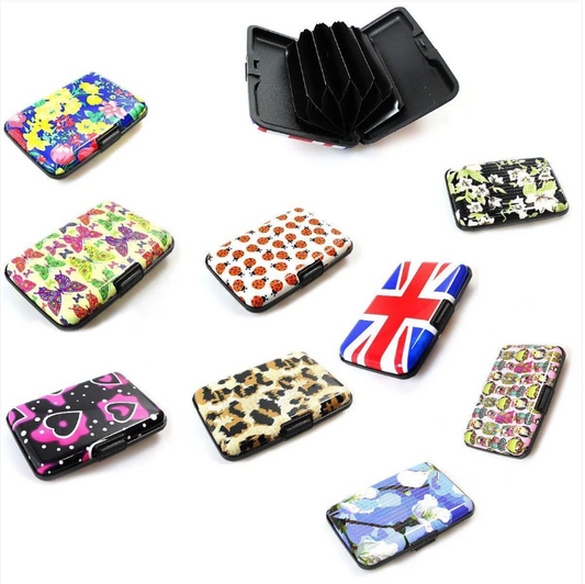 Aluminium Plastic Wallet Card Pack Holder Assorted Designs