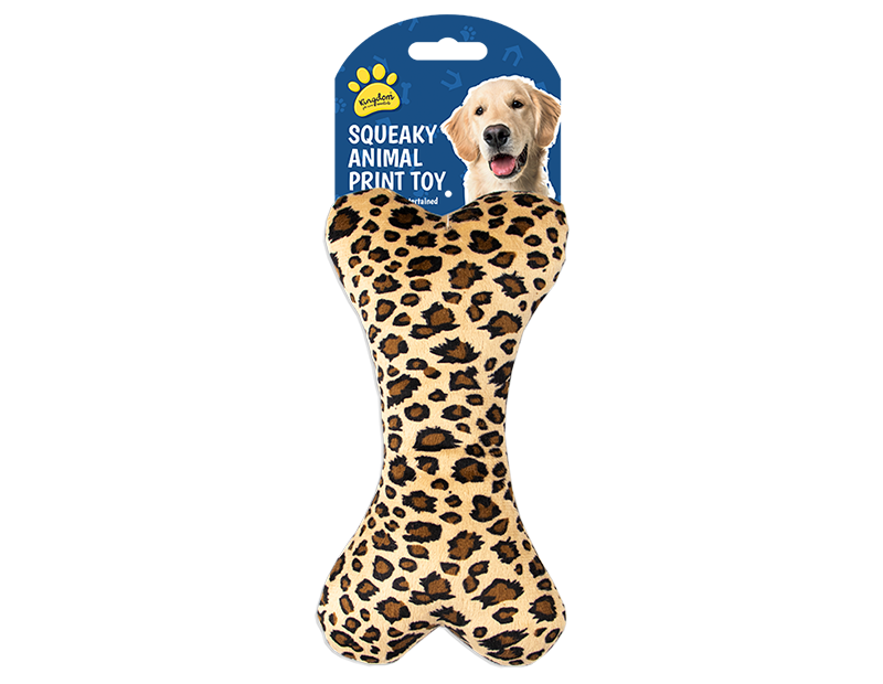 Animal Print Squeaky Dog Toy