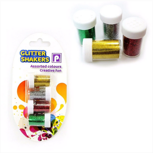Art And Crafts 4 Assorted Colour Creative Fun Glitter Shakers 1 Pack