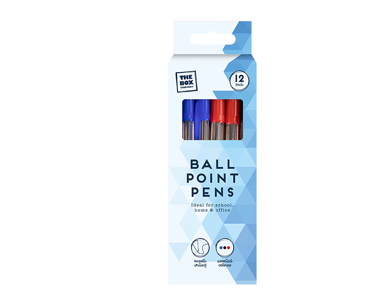 Assorted Ballpoint Pens 12pk