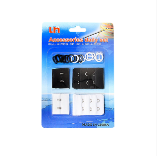 Assorted Bra Buckle Elastic Buckle Set Black And White