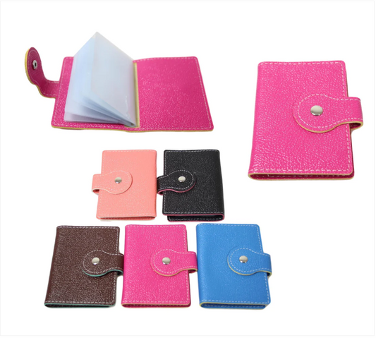 Assorted Colour Credit Card Pouch Pocket Size Unisex Holds 20 Cards 10cm x 8cm