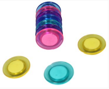 Assorted Colour Fridge Suction Magnets Stationery 30mm 10 Pack
