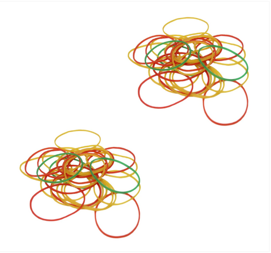 Assorted Colour Light Thin Rubber Bands Home School Arts and Crafts 300 Pack
